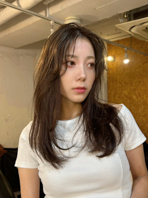 かきあげヘア/レイヤーカット/ワンカール