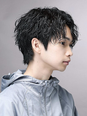 縦落ちツイストパーマ