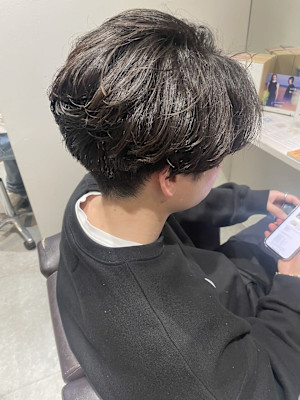 【メンズカット】直毛&多毛→くせ毛風パーマ