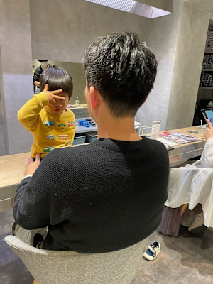 お子様連れでのご来店も大歓迎です♪【メンズカット/立売堀】
