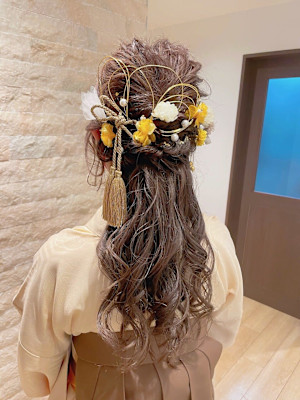ハーフアップヘアアレンジ