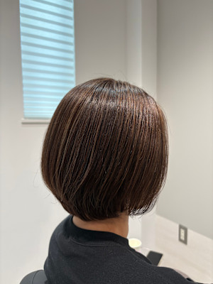 細めの白髪ぼかしハイライトカラーでお洒落に白髪ぼかし！