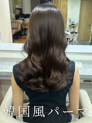 韓国風パーマ/コテ巻き風パーマ/レイヤーカット/ヨシンモリ