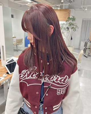 【hinari】ワインレッド/ダブルカラー/ブリーチなし