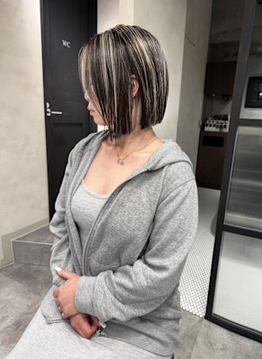 ★スクエアボブに映れるハイライト★