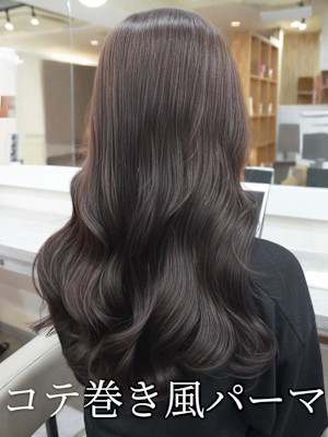 コテ巻き風パーマ/韓国風パーマ/レイヤーカット/ 