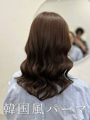 大人可愛い韓国風パーマ