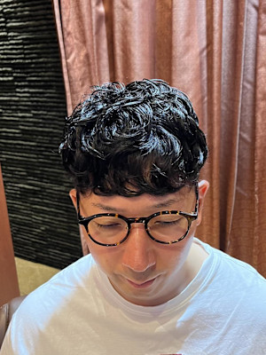 銀座　理容室　ウェーブパーマ