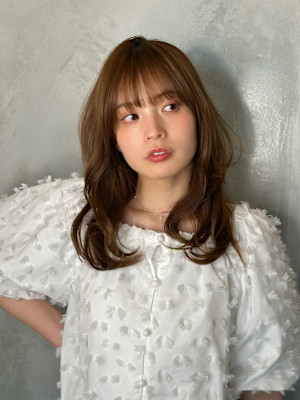 池袋 髪質改善 つや髪 レイヤースタイル シナモンブラウン♪