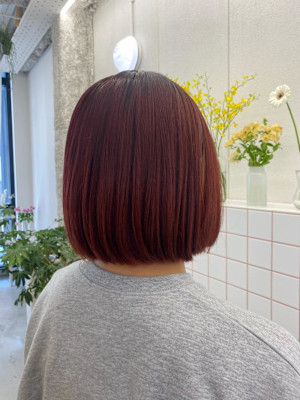 《花屋併設》ブリーチなし暖色カラー