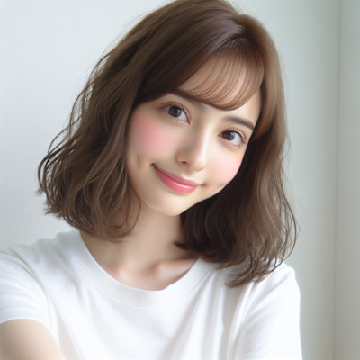 ★くびれミディ韓国ヘアレイヤーカット小顔ミディアムレイヤー