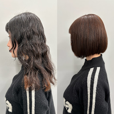 ステップボーンカットボブ/イメチェン/姫カットボブ