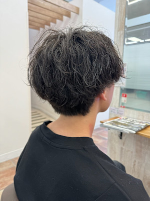 くせ毛風パーマで時短スタイリング