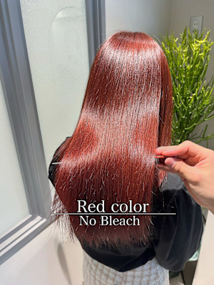 カラー指名No.1/ブリーチ無しのレッドカラー