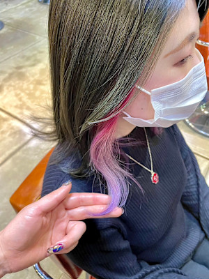 大人かわいいくびれミディラベンダーカラ