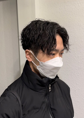 爽やかツーブロック刈り上げ束感アップバング