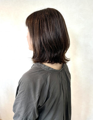 大人ラベージュ・くびれミディアムボブ