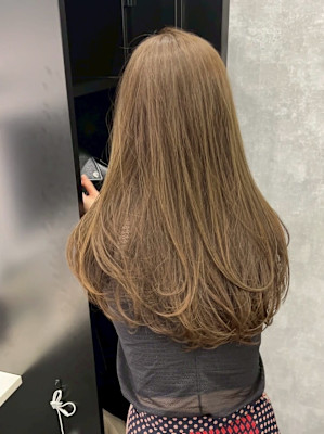 ハニーベージュカラー＆レイヤーカット/大通駅個室サロン