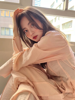 韓国レイヤー×ミルクベージュカラー