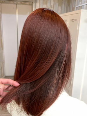 肌馴染み◎暖色系カラー　レッドブラウン