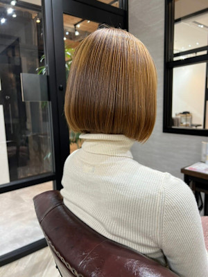 大人かわいいこなれワンレンボブ/レディースショート