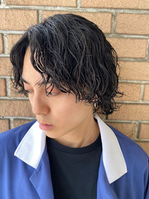 波巻きスパイラルパーマ無造作パーマツイストスパイラルパーマ