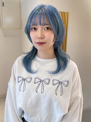 【rizu】スカイブルーカラー/ハイトーン/ウルフレイヤー