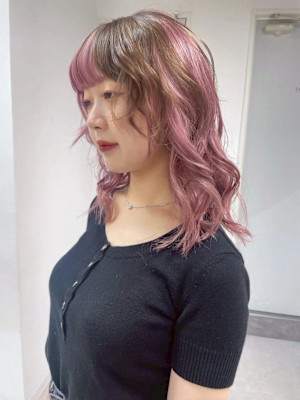 【rizu】デザインカラー/ピンクカラー/ハイトーン