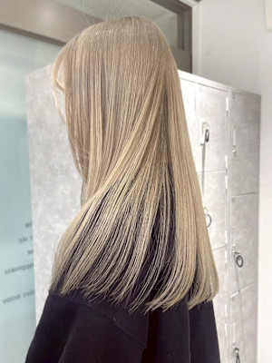 【rizu】ハイトーン/ミルクティーベージュ/髪質改善カラー