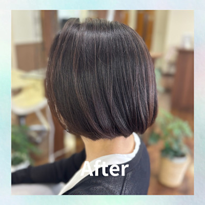 髪質改善ストレート×カラー