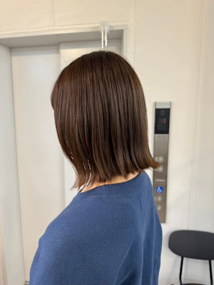 ハニーベージュ×切りっぱなしスタイル