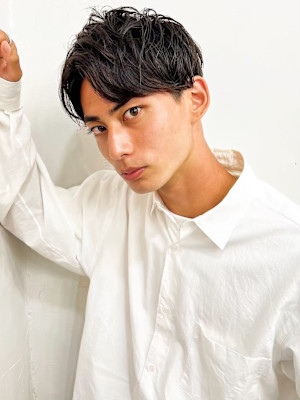 コンマバング　ツーブロック