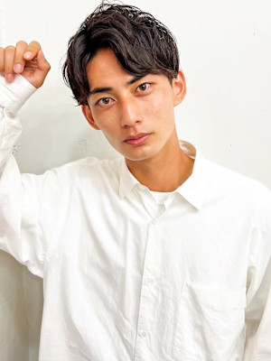 コンマバング　ツーブロック