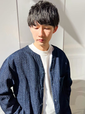 マッシュ　パーマ　ツーブロック