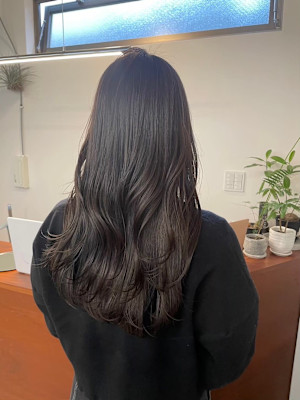 透明感カラー×コテ巻きスタイル