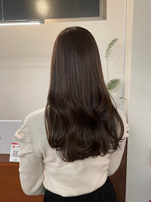 ロング×ブラウンベージュ