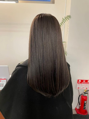 グレージュ×透け感カラー