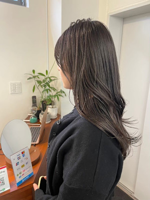 ロング×オリーブグレージュ