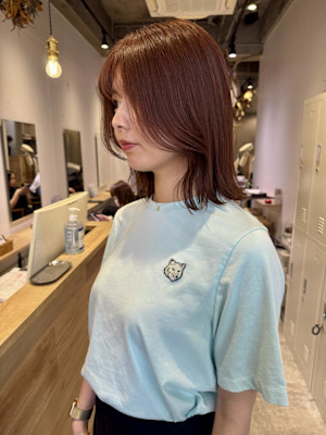 林　直人　ボブ/ピンクベージュ　くびれヘア