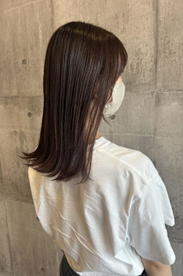 ピンクブラウン/ミディアムヘア【ARCH Emi】