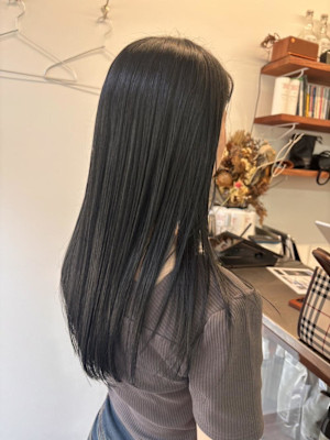 髪質改善カラー/アッシュグレー