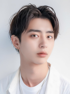 20代30代40代　清潔感センターパート黒髪セクシー