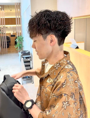 メンズ波巻きスパイラルパーマ