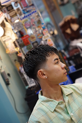 テーパーフェード×クロップスタイル