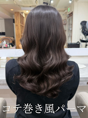 韓国風パーマ/コテ巻き風パーマ/レイヤーカット/パーマ