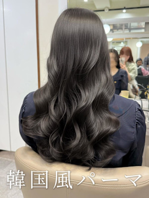 韓国風パーマ/コテ巻き風パーマ/レイヤーカット