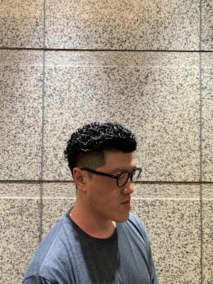 オールバックパーマ〈理容室〉