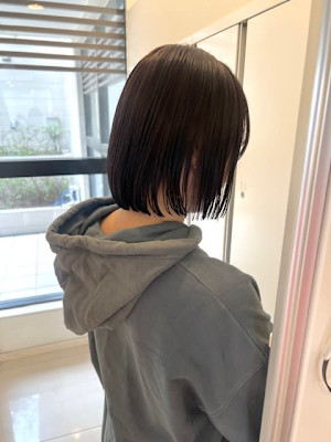 黒髪　ツヤボブ　ミニボブ　