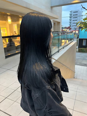 暗髪　透明感艶カラー　オージュアトリートメント