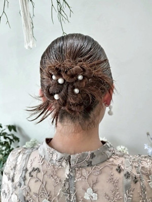 《花屋併設の美容院》結婚式お呼ばれセット